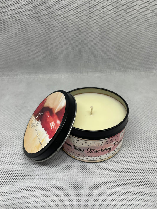 Sumptuous Strawberry Pound Cake 8 oz Tin Candle