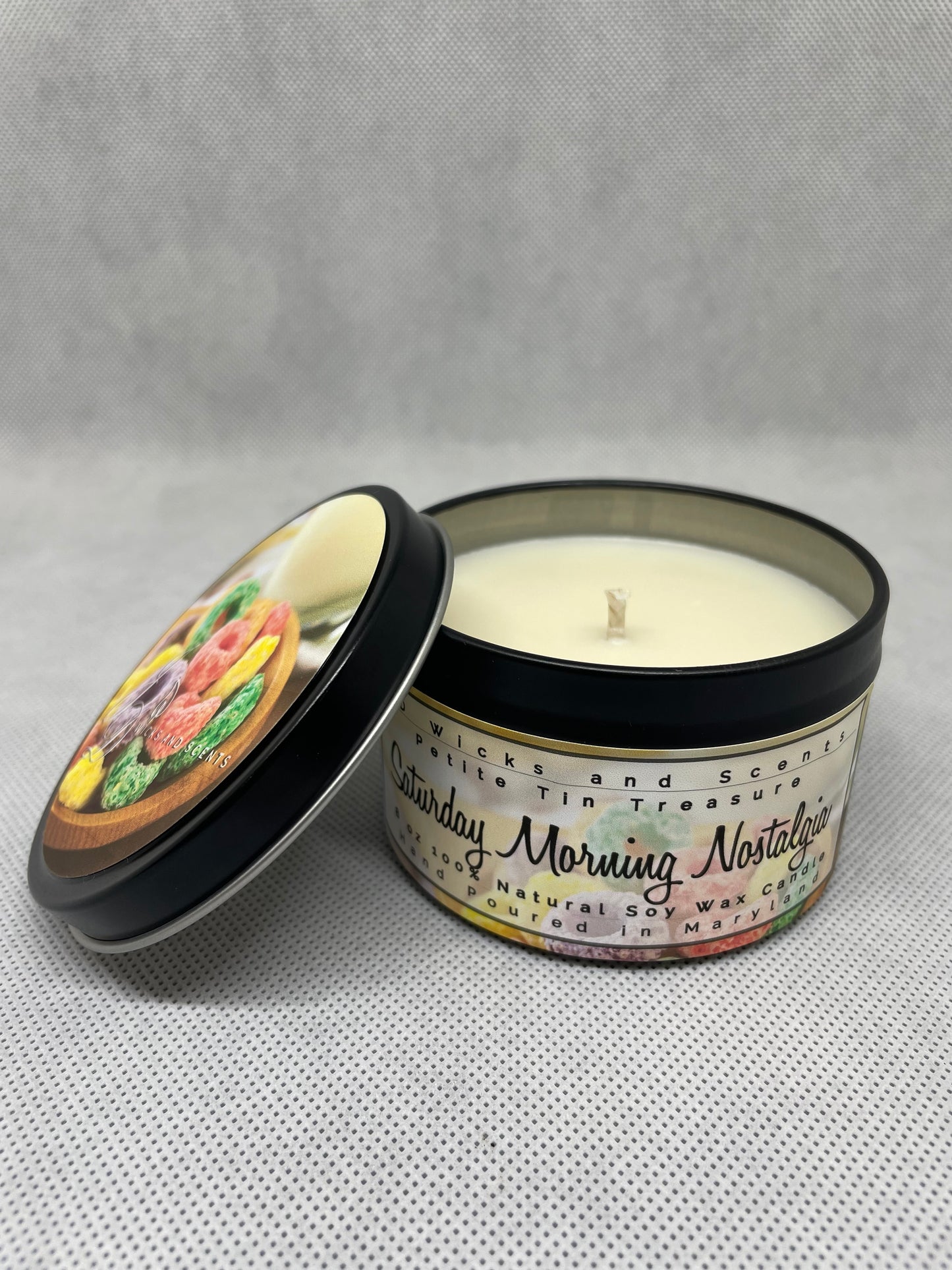 Saturday Morning Nostalgia 6 oz Tin Candle - Petite Tin Treasure Collection